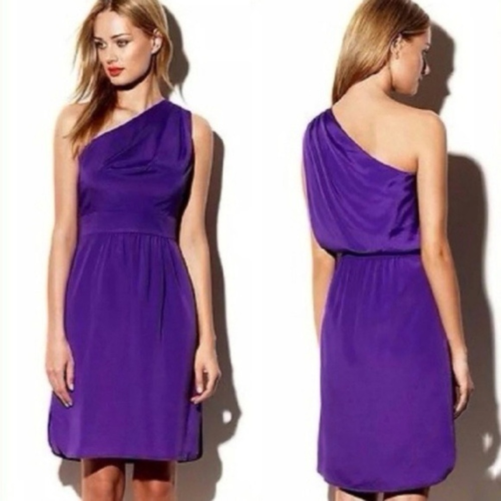 Vince Camuto Vibrant Purple one shoulder dress